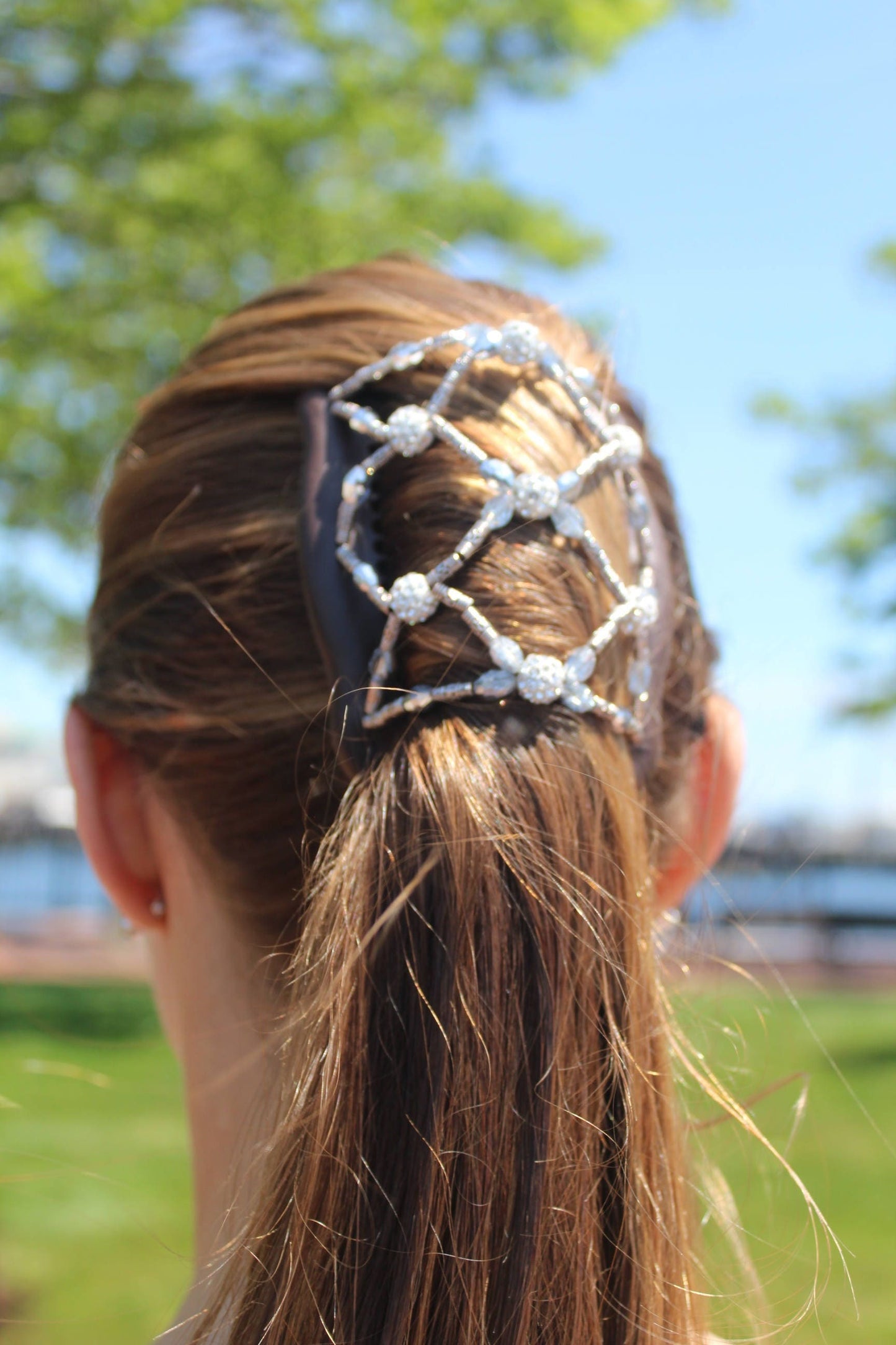 Decorative Beads Hair Clip for Women, Bun Maker, Holds Hair All Day and Won't Slide Out, Good For Average or Thick Hair