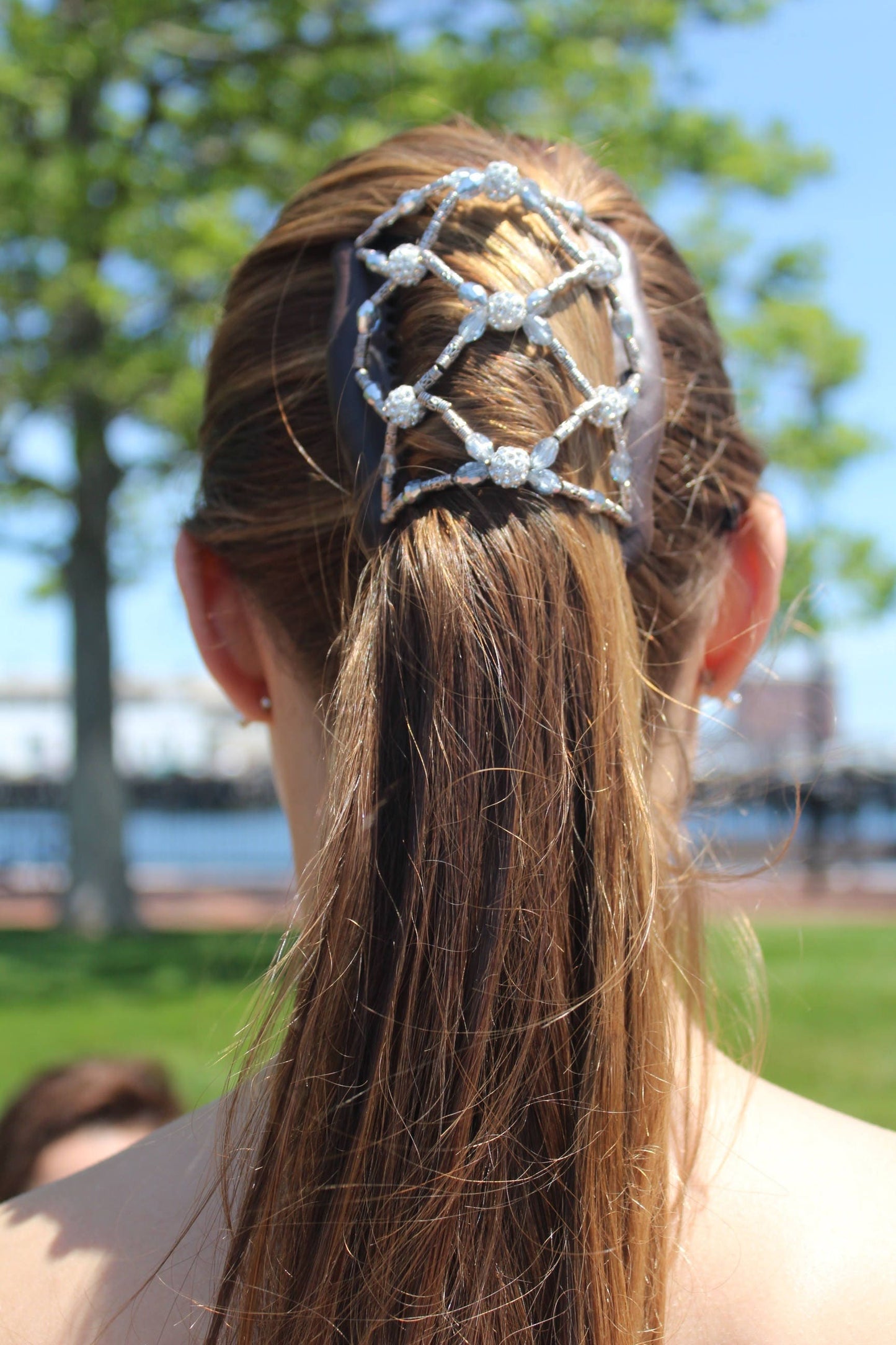 Decorative Beads Hair Clip for Women, Bun Maker, Holds Hair All Day and Won't Slide Out, Good For Average or Thick Hair