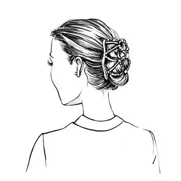 Wooden Hair Bun Maker, Pony Tail, Hair Clip, Hair for Everyday, Double Comb with Wooden Beads Holds Any Type of Hair