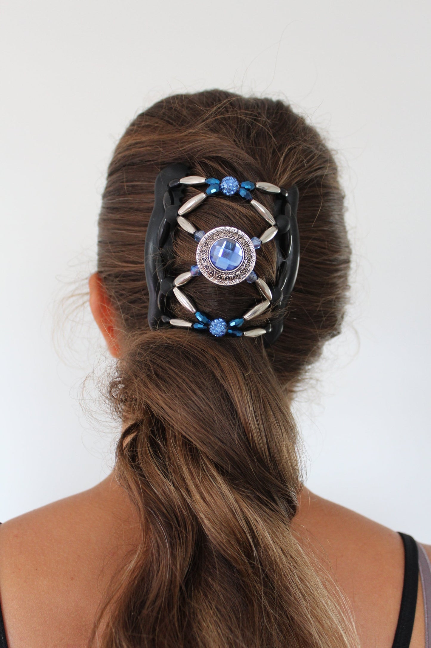Hair Up Do Magic Clip Deep Blue Crystal Hair Accessory Double Combs Hold Hair All Day The Best Hair Clip On Market