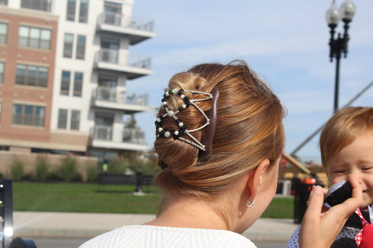 Fancy Hair Clip for Fine, Thin or Shoulder Length Hair, Won't Slide Out of Your Hair, Hold Fine Hair Tight, Perfect for Bun or French Twist