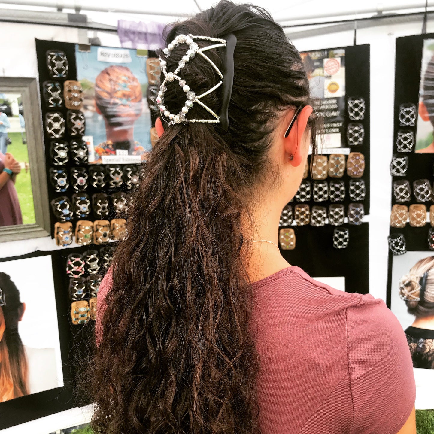 Double Hair Comb for Holding French Twist, Bun Holder, Wedding Hair Clip, For Thin or Thick hair, Special Occasion Hair Piece It Won't Slide
