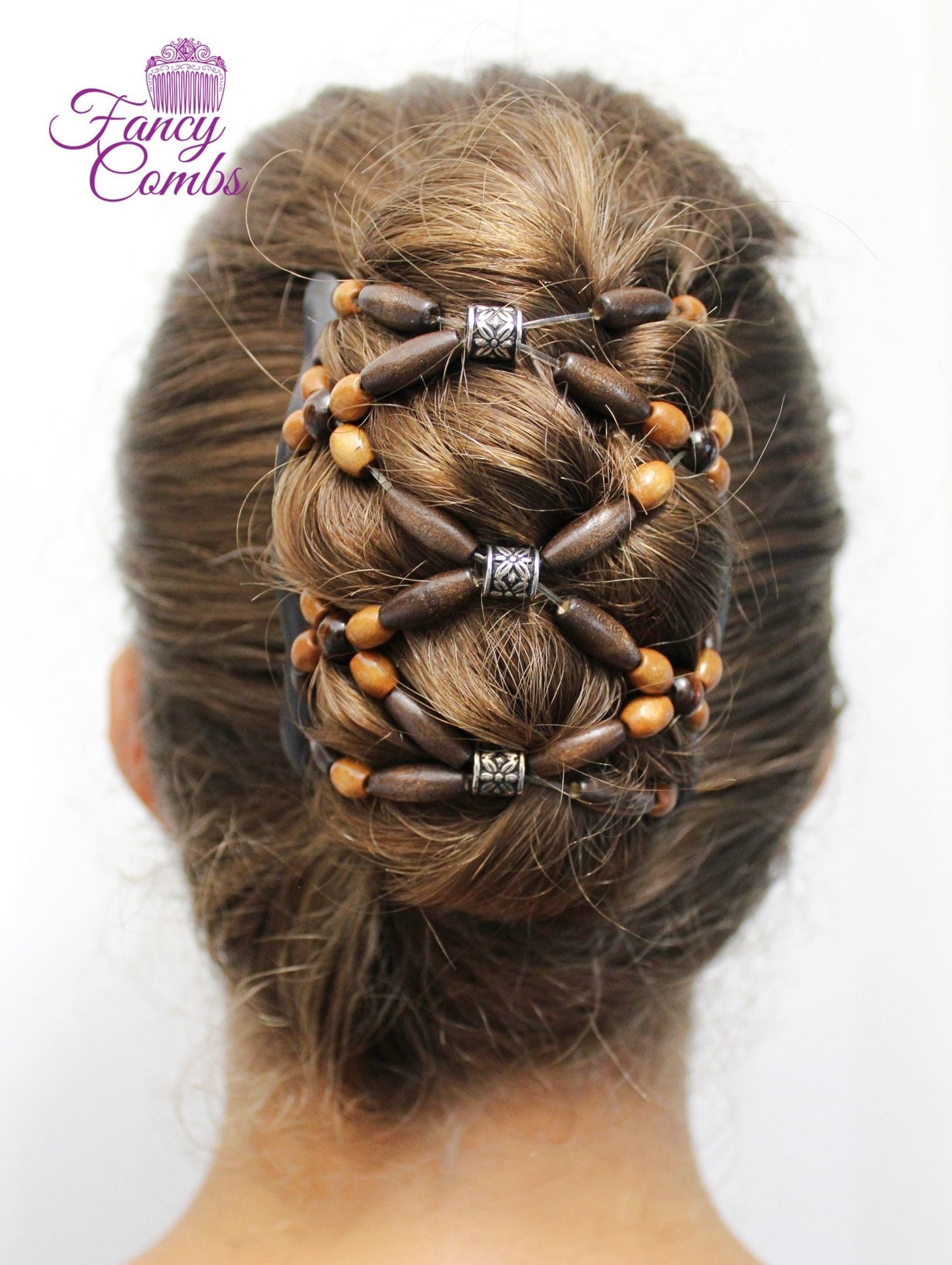 Hair Accessories, Hair Clips for Women, Double Hair Combs French Twist Holder, Bun Maker, Ponytail, Wooden Combs Very Light Hair Clip