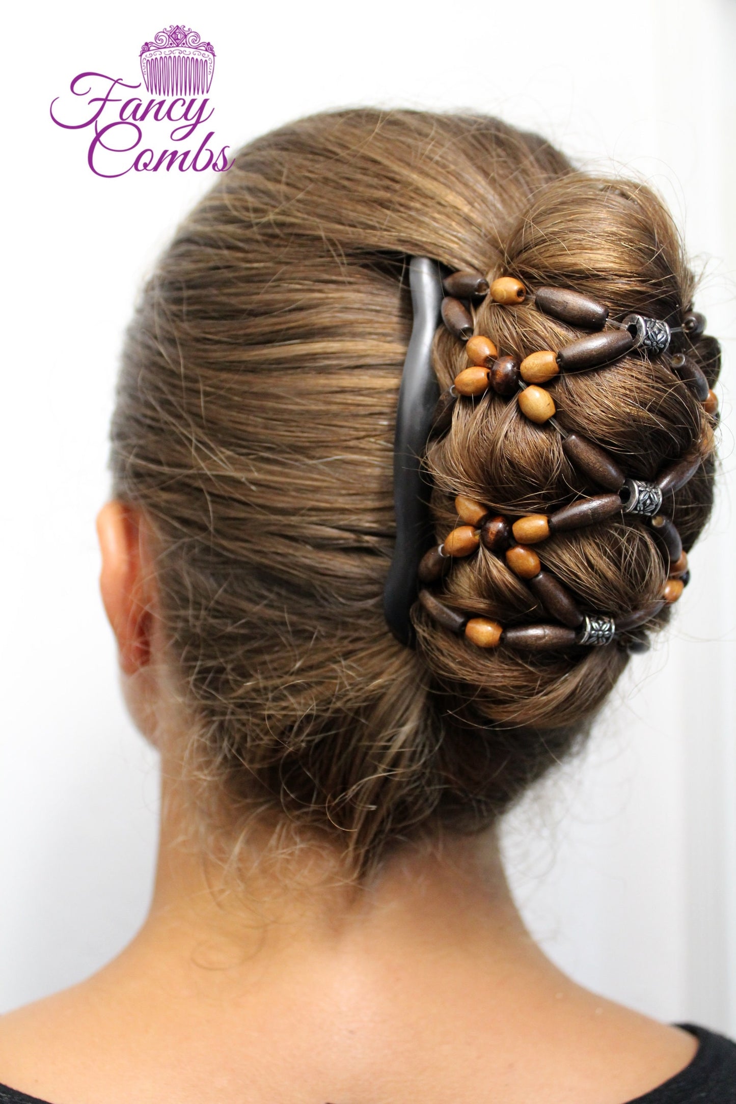 Hair Accessories, Hair Clips for Women, Double Hair Combs French Twist Holder, Bun Maker, Ponytail, Wooden Combs Very Light Hair Clip