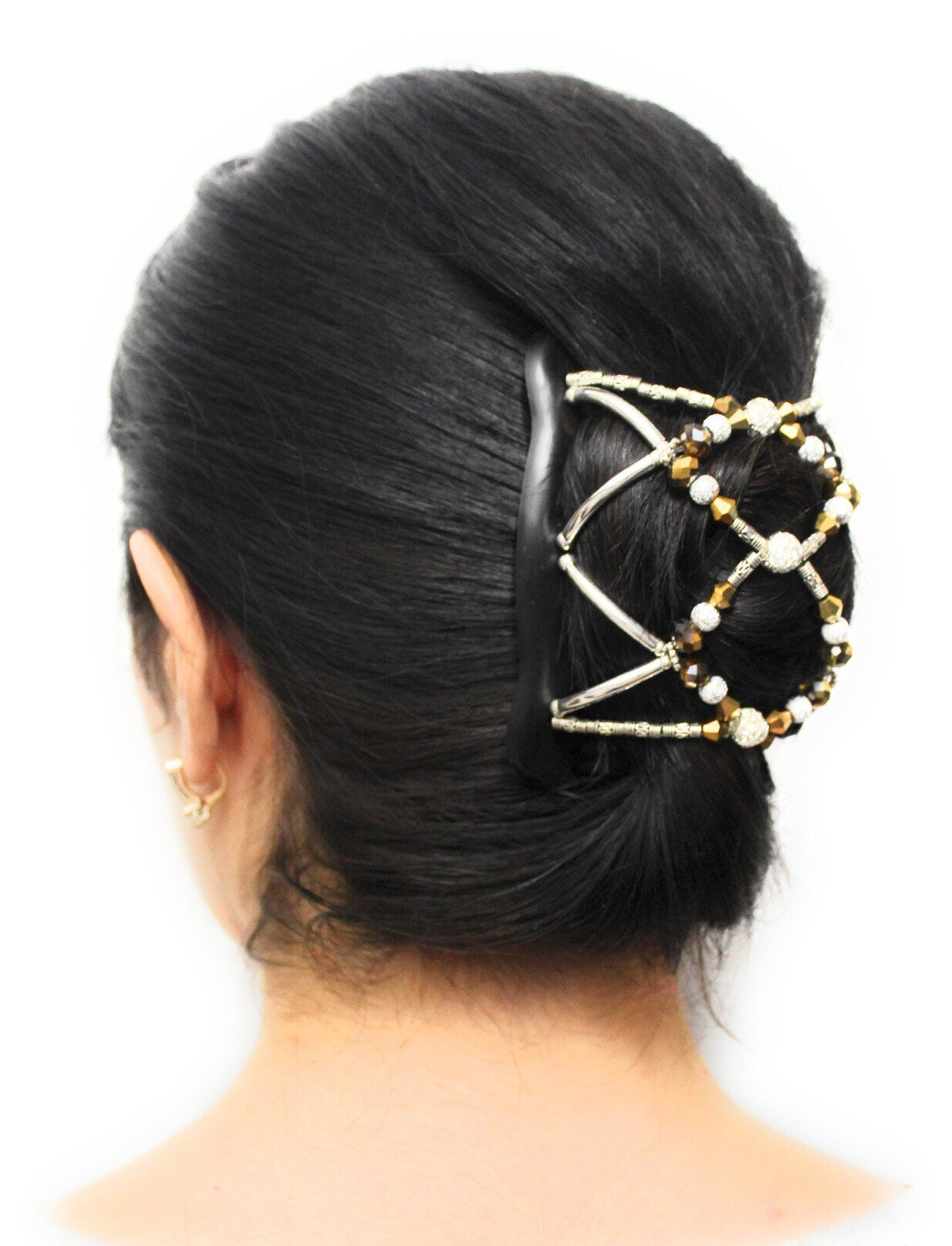 Hair Clip for Any Occasion, Gold Crystals, Magic Hair Clip, Lightweight, Hold Any Hair Type, Fancy Bun Holder, Won't Slide Out, Gift for Her