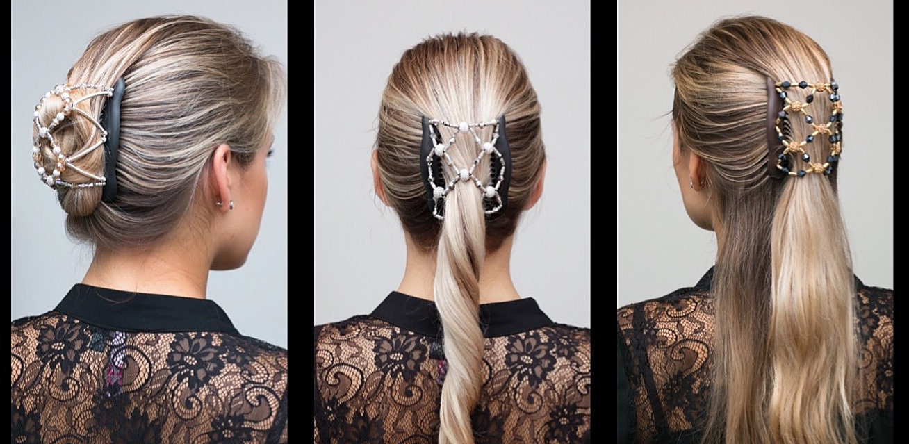 Fancy Silver Hair Comb, Barrette For Women, Hair Jewelry, Hair Magic Clip, Hair Bun Holder, Bridal Hair Accessory, Wedding Hair Up Do