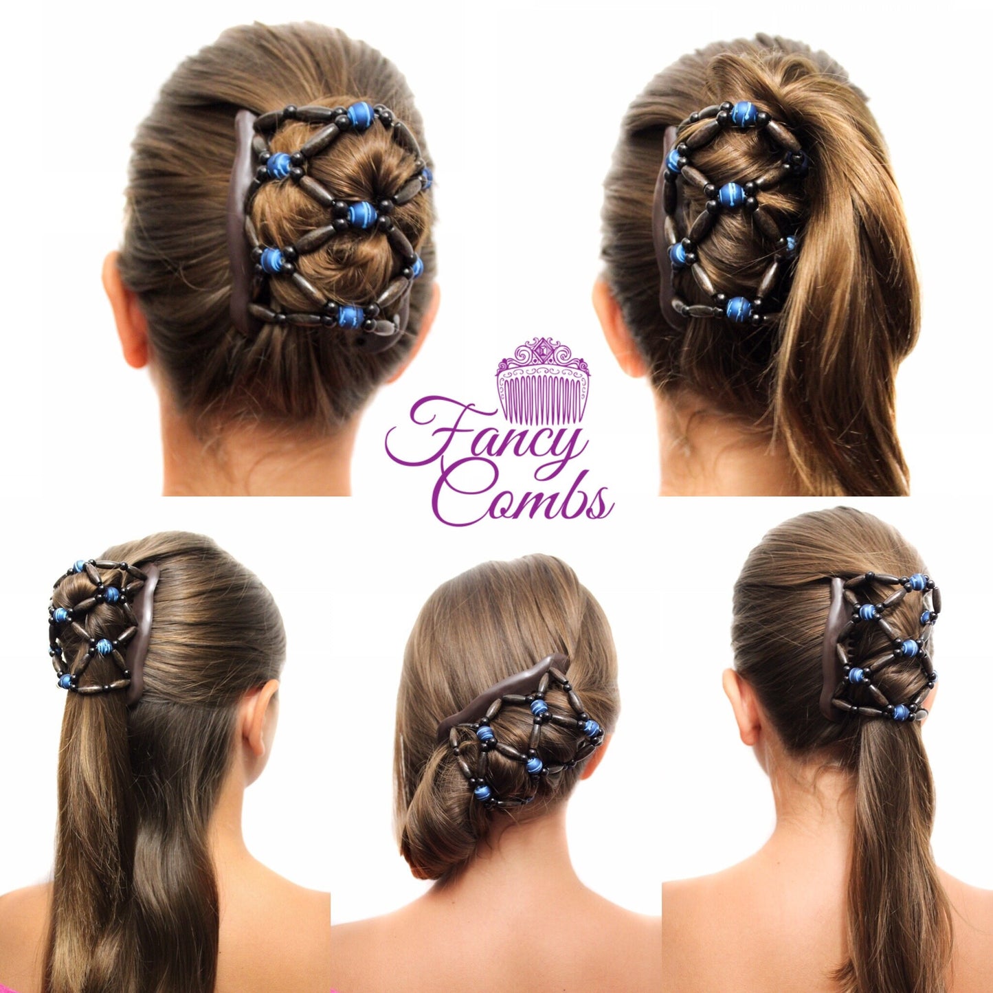 Hair Accessories, Hair Clips for Women, Double Hair Combs for French Twist Holder, Bun Maker, Ponytail, Wooden Combs Very Light Hair Clip