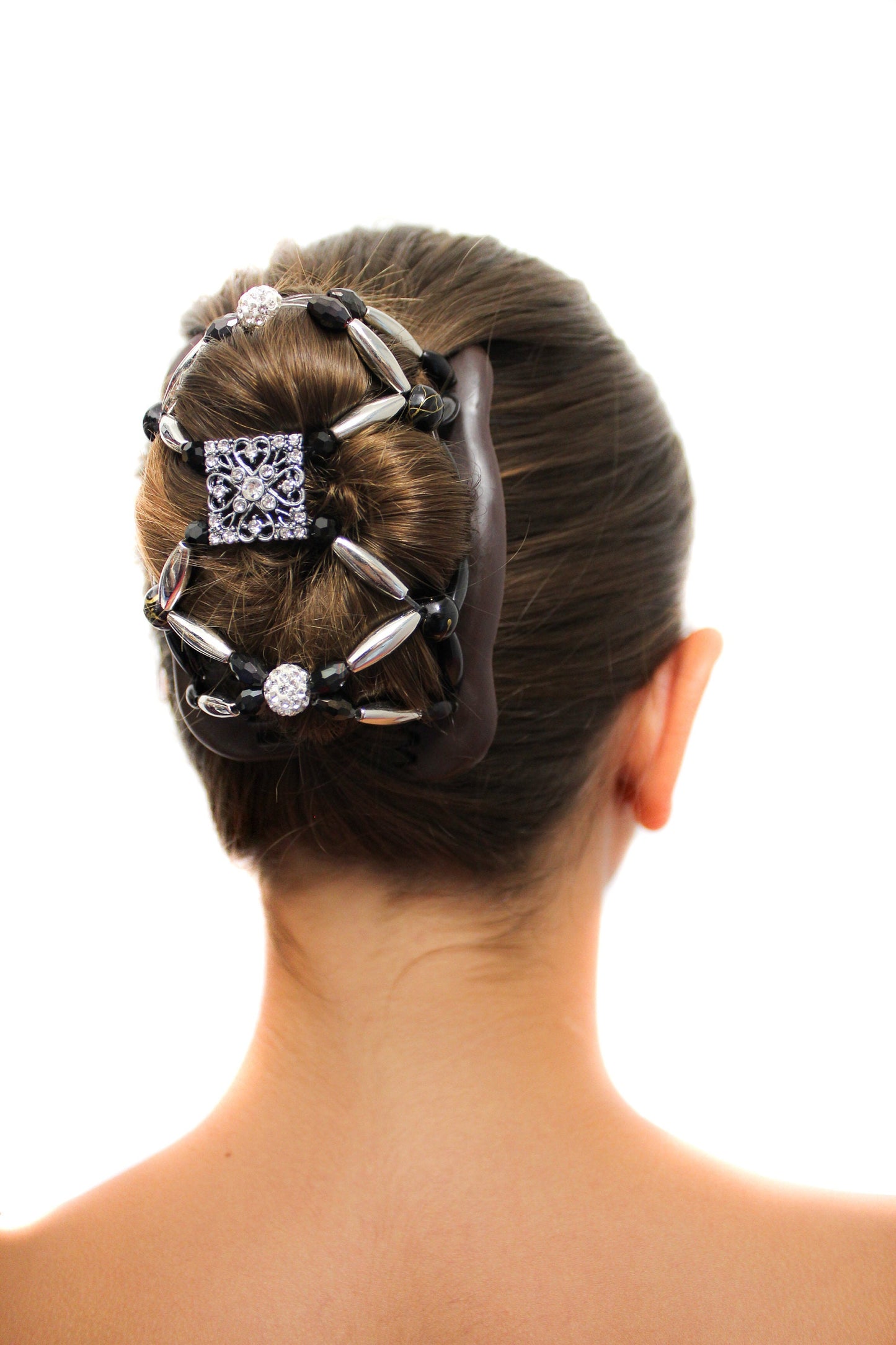 Vintage Centerpiece x Silver & Black Beads