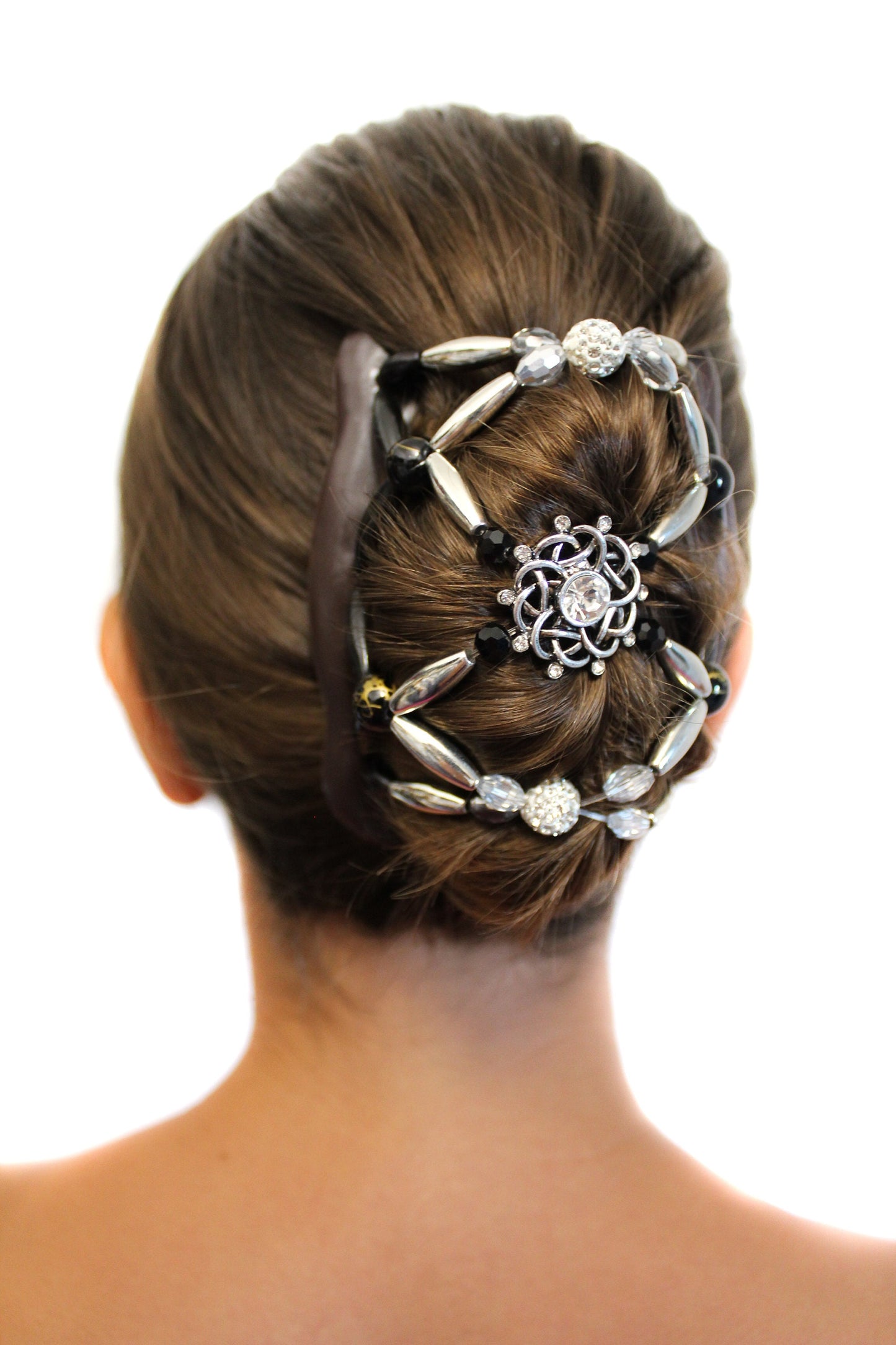 Fancy Silver Hair Comb, Barrette For Women, Hair Jewelry, Hair Magic Clip, Hair Bun Holder, Bridal Hair Accessory, Wedding Hair Up Do