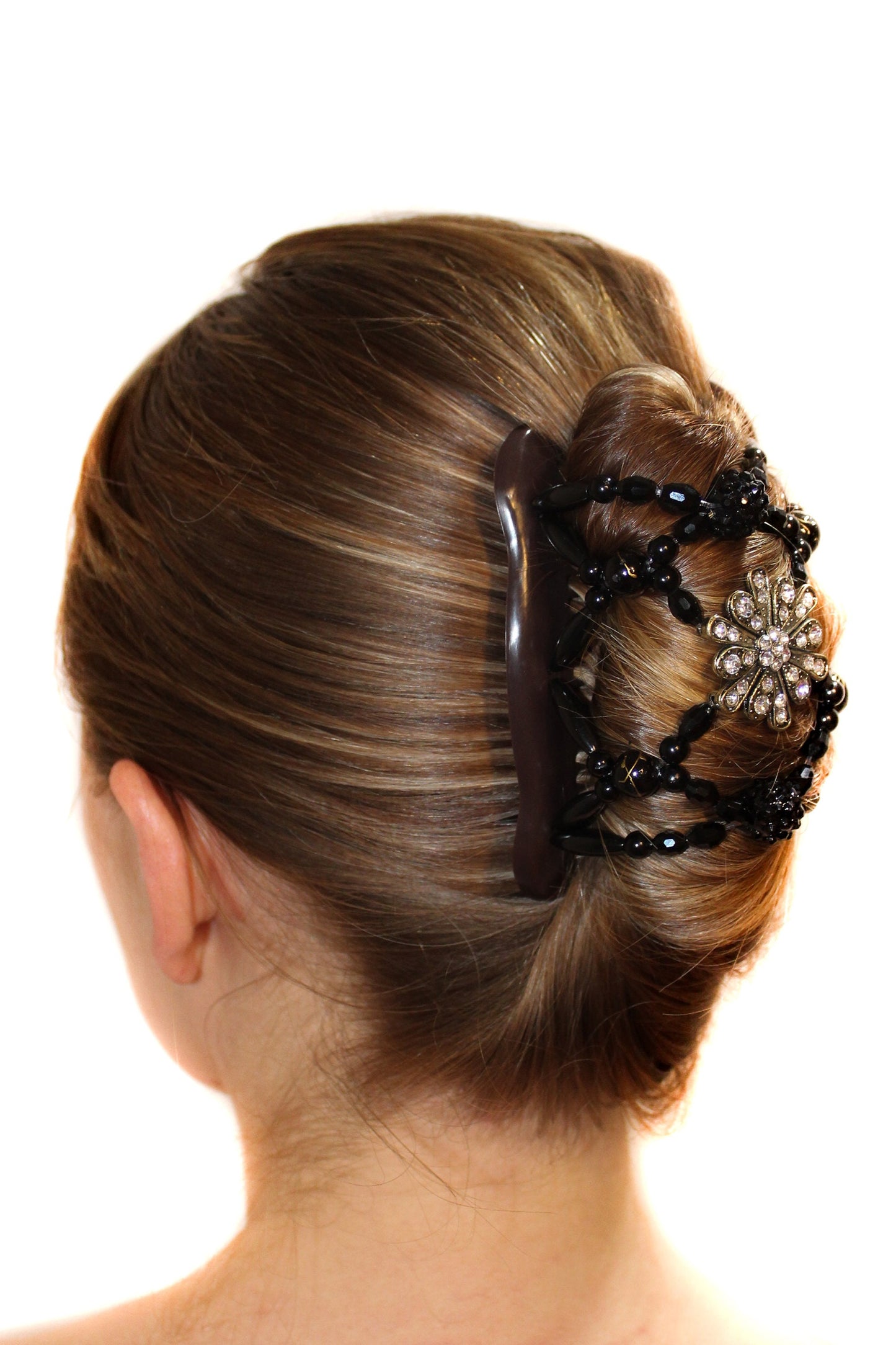 White Crystal Flower x Black Beads