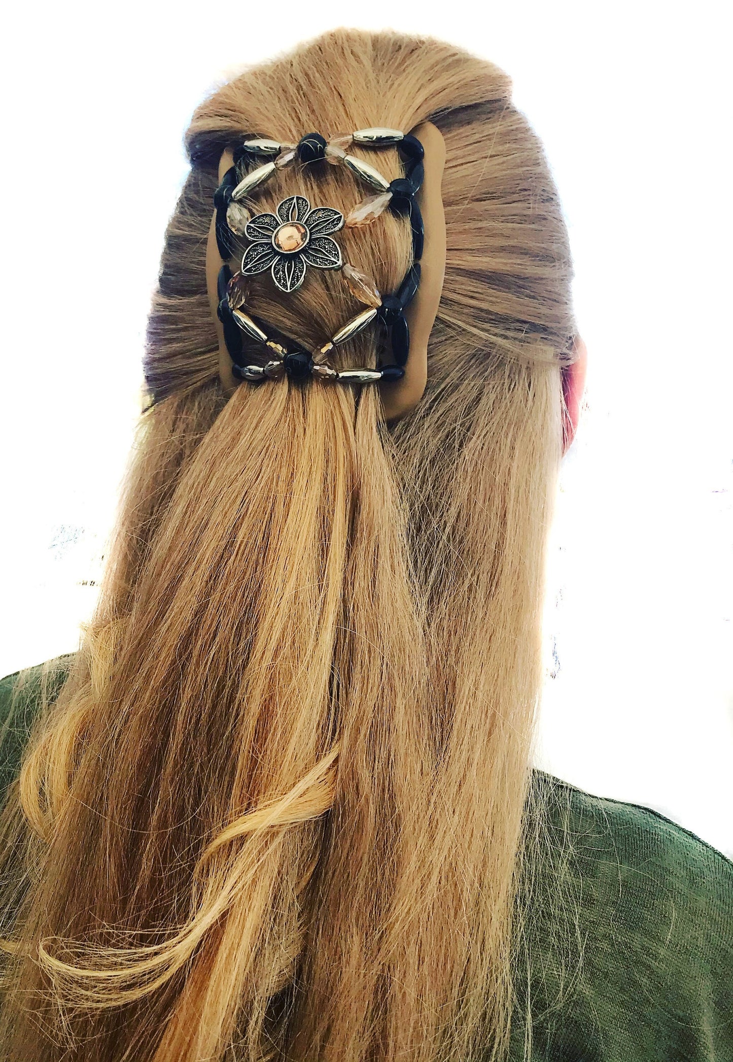 The Best Decorative Hair Clip Comb by Fancy Combs - Bun Maker, French Twist, Updo Pony Tail Holder For Long, Short, Thick or Thin Hair