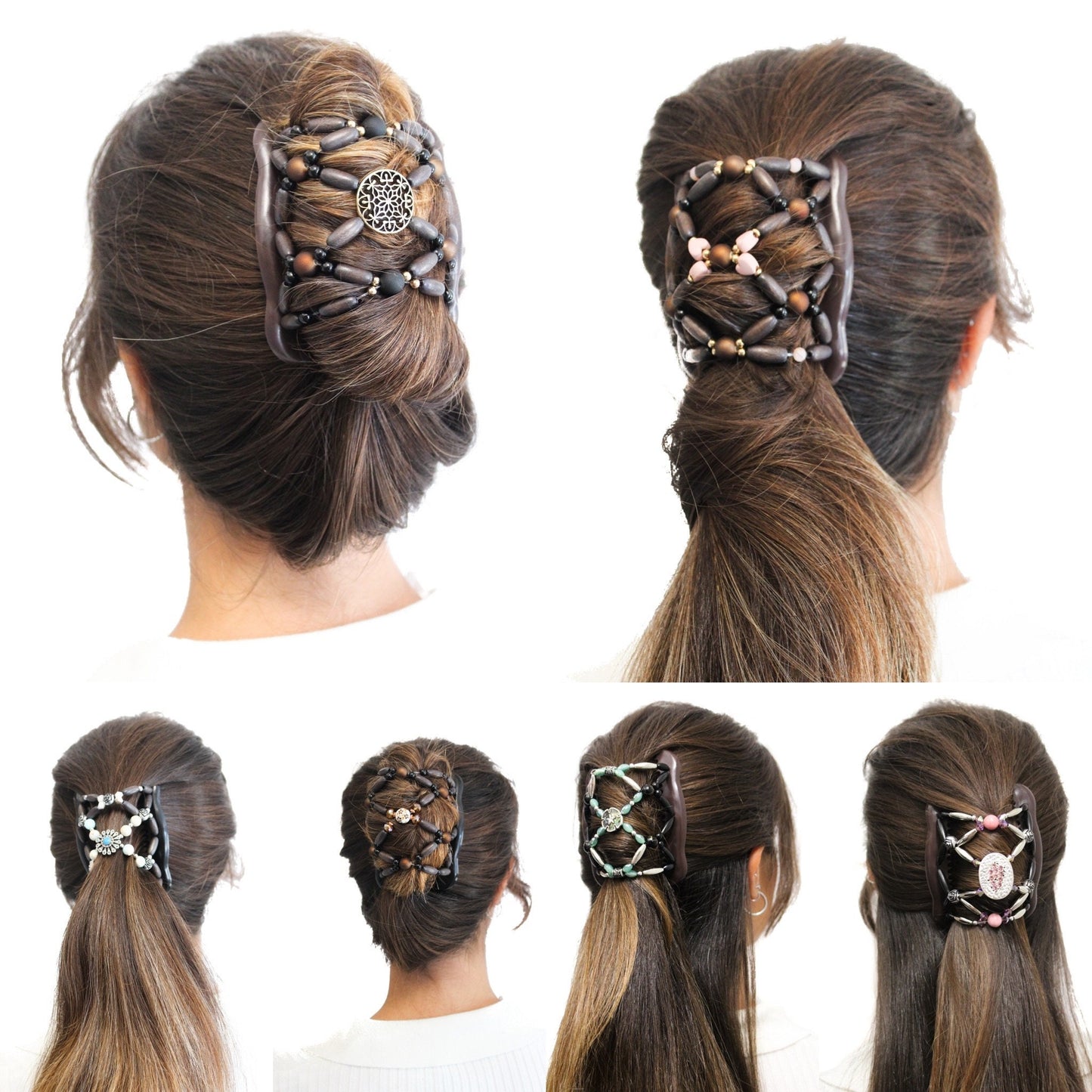 Mardi Gras Women's Accessories for Thick, Thin, Short or Long Hair, Double Hair Combs, Hair Clip that Holds Hair all Day, Bun Holder, Updo