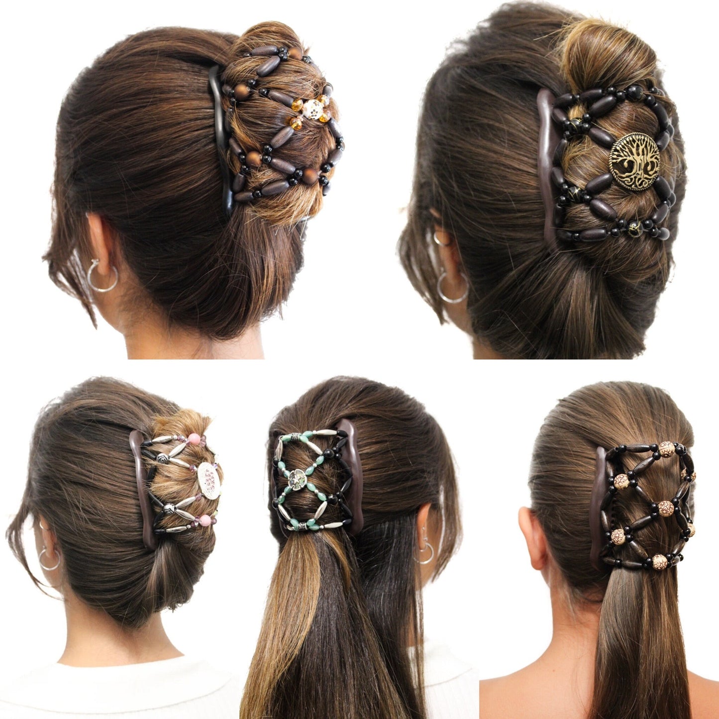Valentine's Gift For Her, Hair Accessories, Hair Clips for Women, Lightweight Wooden Double Hair Combs, Bun Maker, Ponytail, Hair Updo