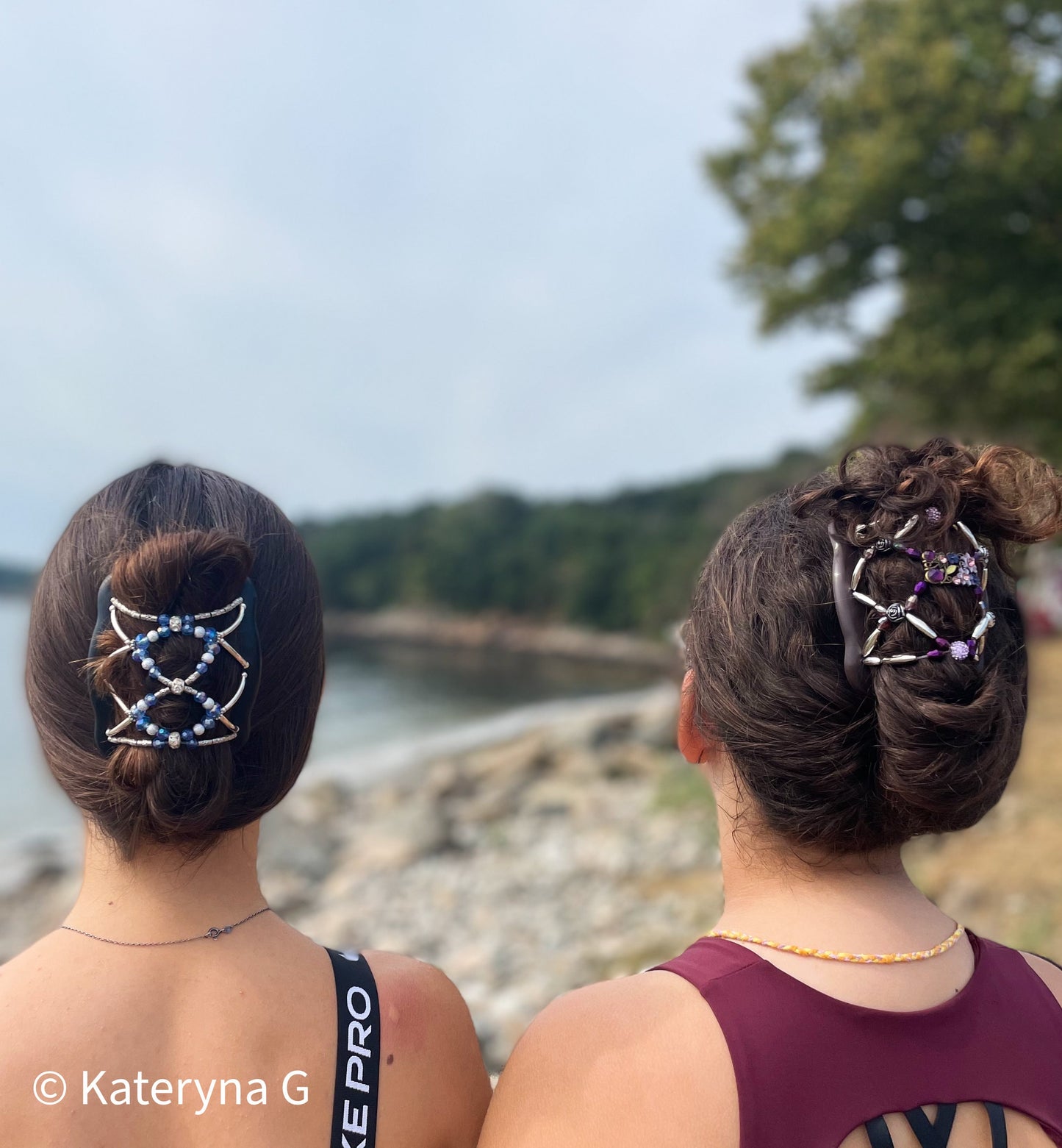 Hair Accessories, Hair Clips for Women and Girls, Double Hair Comb for Thick, Thin, Long and Short Hair, Bun Holder, Ponytail, Elastic Combs