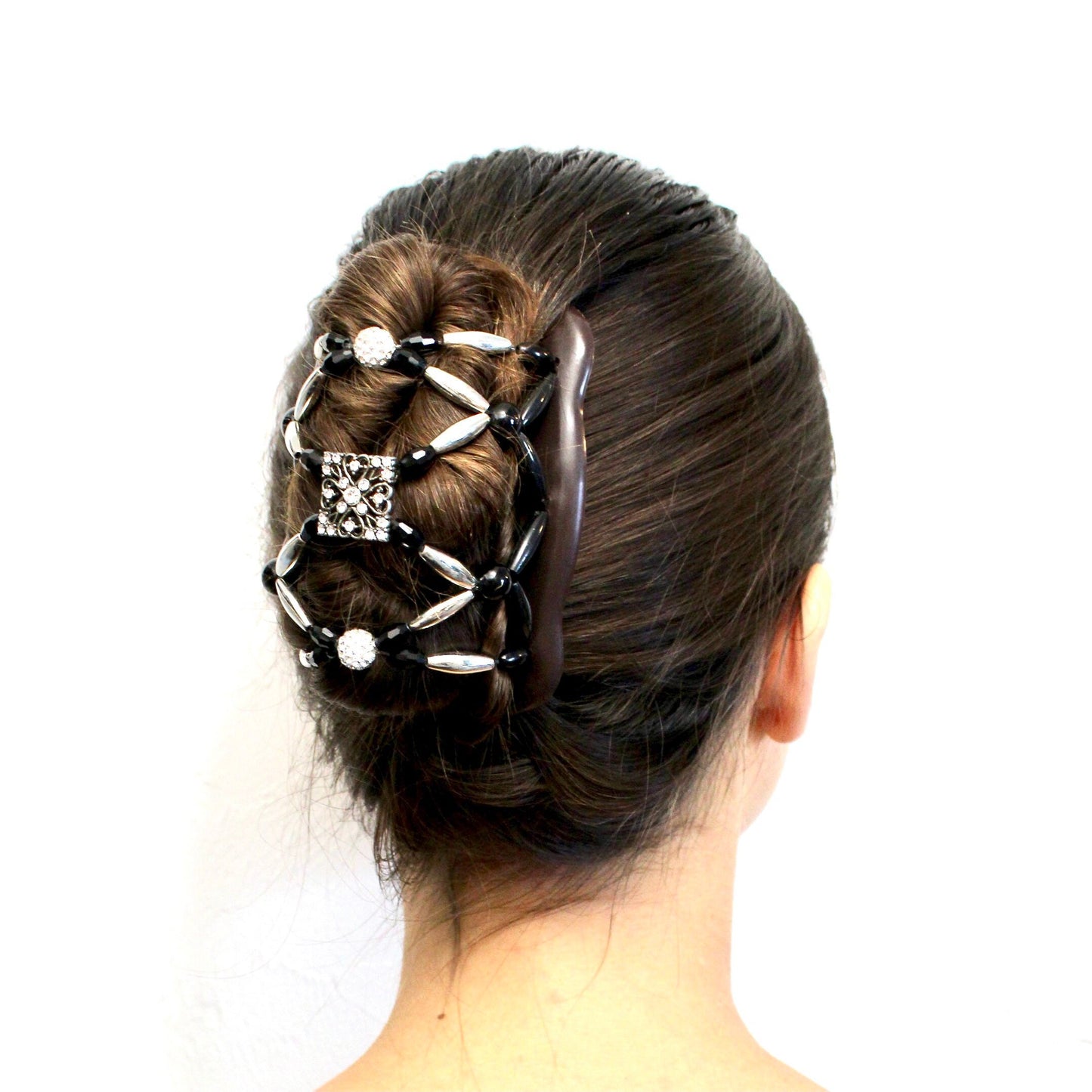 Beaded Stretchy Double Combs, Decorative Hair Clip - Hair Up Do, Bun Holder, French Twist, Ponytail, Hair Jewelry- Holds Hair All Day.