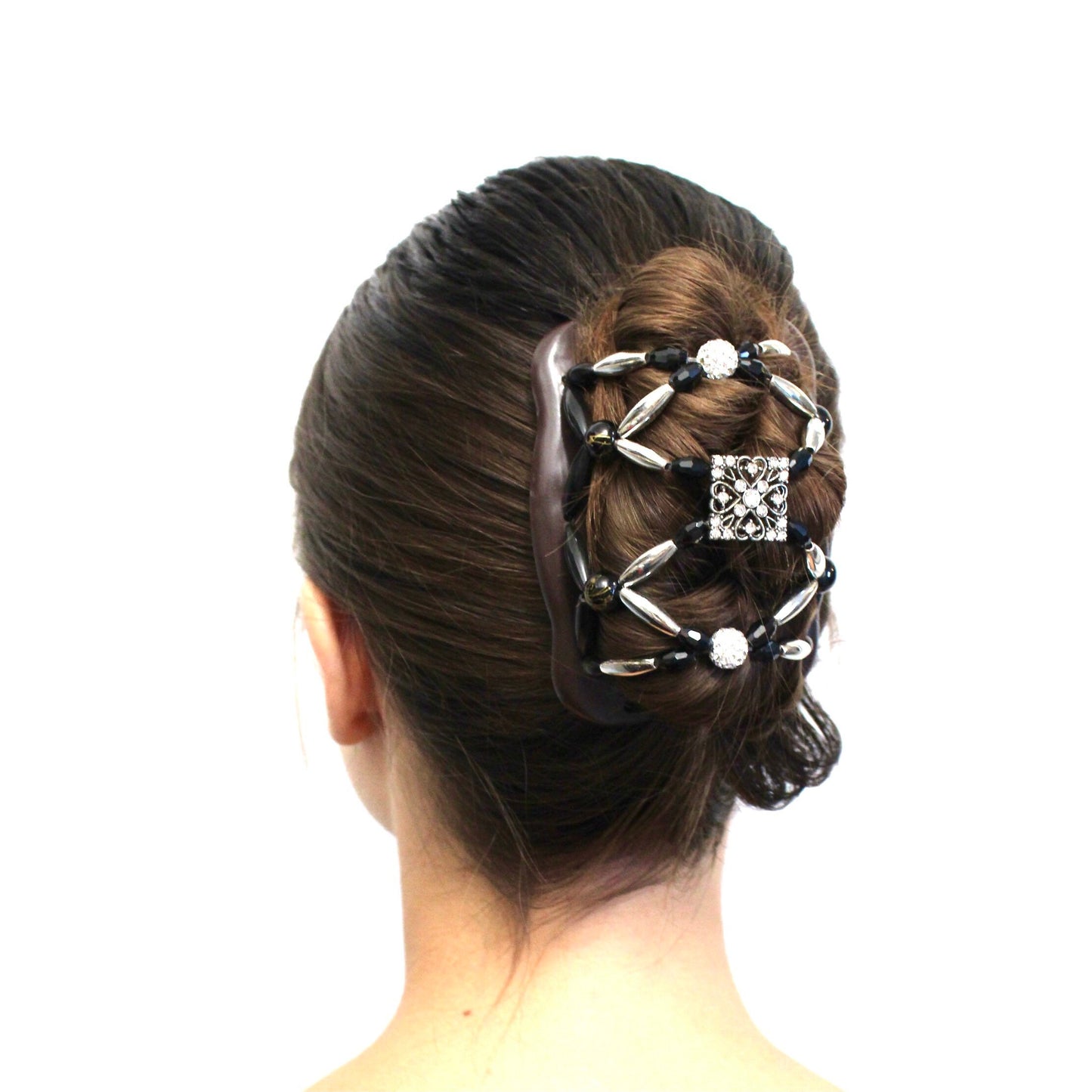 Beaded Stretchy Double Combs, Decorative Hair Clip - Hair Up Do, Bun Holder, French Twist, Ponytail, Hair Jewelry- Holds Hair All Day.