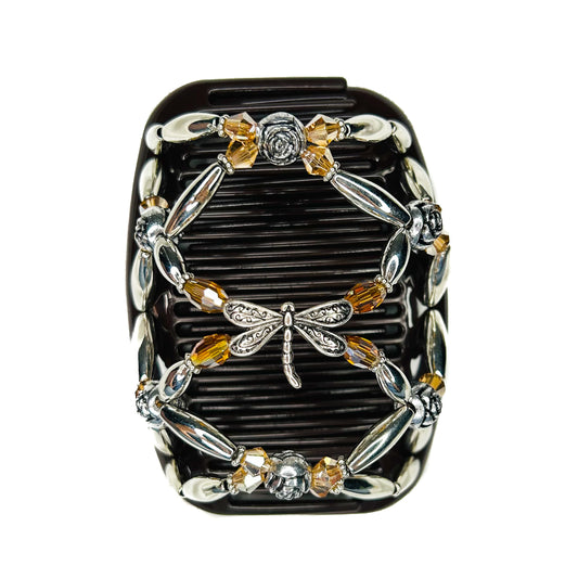 Butterfly Hair Clip - Silver/Champagne