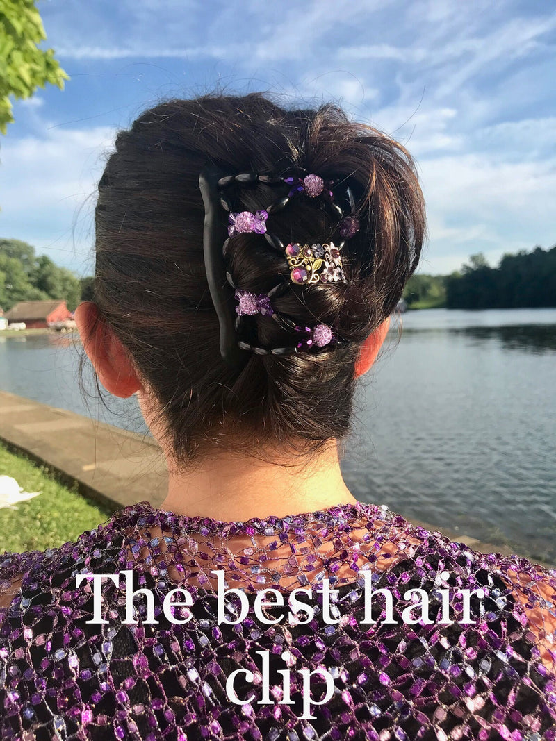 Hair Clip for women, Decorative Flower Double Comb Hold Your Hair All Day, Gift for Mom, Hair Jewelry