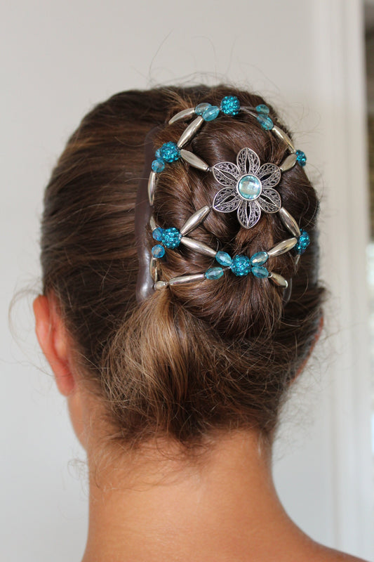 Fancy Hair Clip for Women, Hair Combs to Hold Your Hair Up All Day, Gift for Mom, Hair Jewelry, Royal Flower Design, French Twist