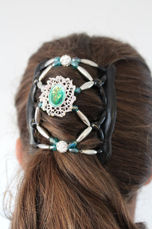 Decorative Beaded Hair Clip, Hair Combs To Hold Hair Up, Elastic Hair Combs, Magic Hair Clip, Hair Jewelry, Gift For Mom, Wedding Hair Clips