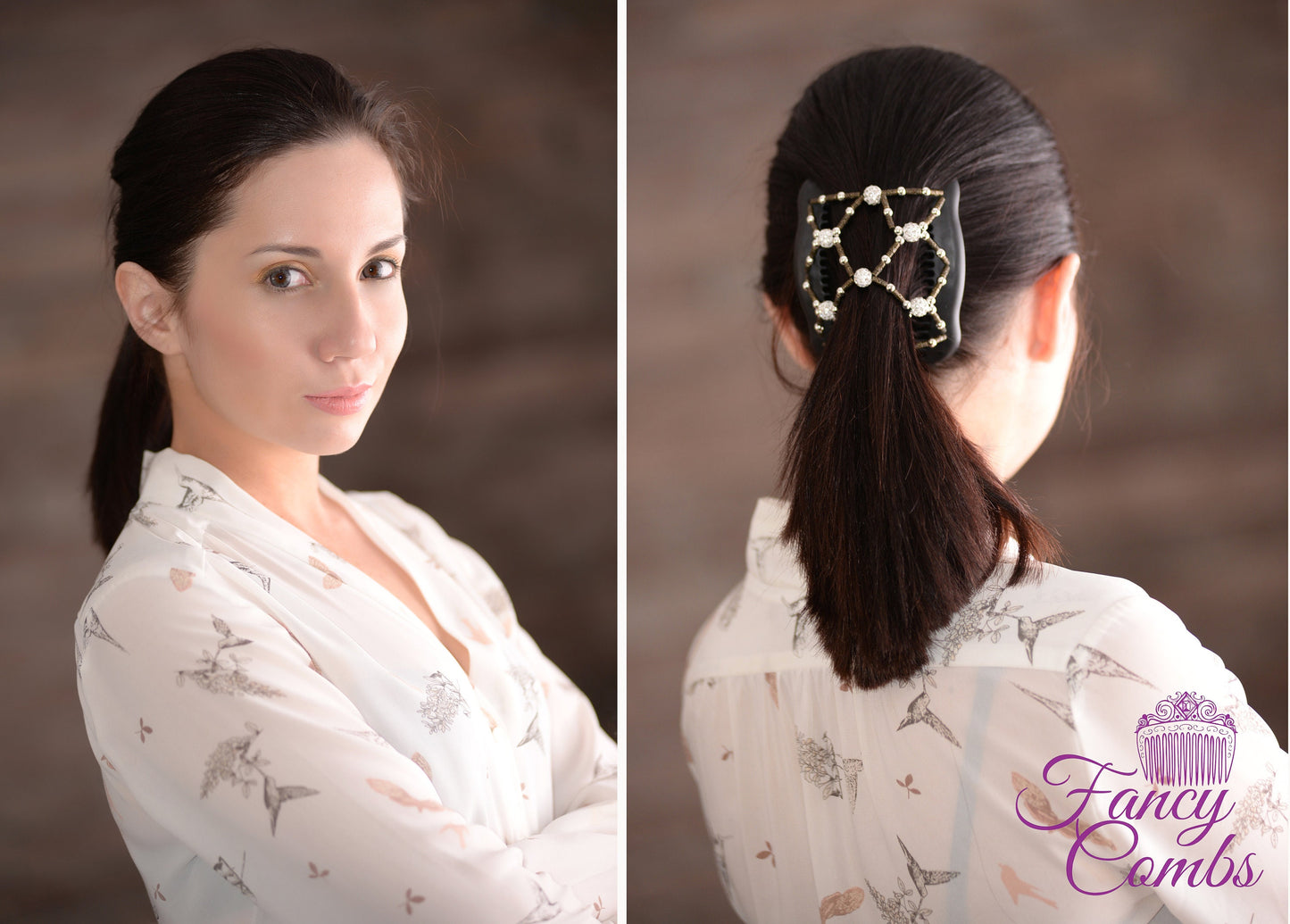 Fine Hair Clip that made for women with shoulder length, thin or fine type pf hair. Decorative Hair combs that won&#39;t slide out.