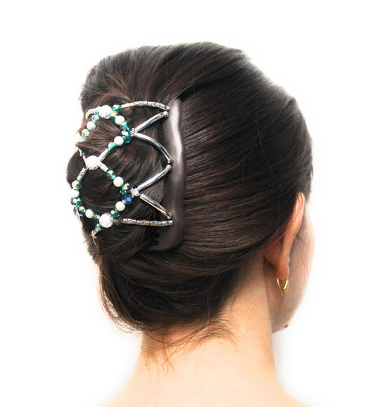 Magic Hair Clip, Emerald Green Color, Classy Style Hair, Everyday Hair Accessory, Hold Any Type of Hair, Barrette, Double Comb