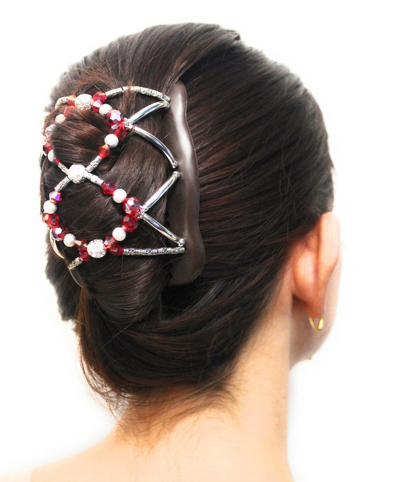 Magic Hair Clip, Red Color, Classy Style Hair, Everyday Hair Accessory, Hold Any Type of Hair, Barrette, Double Comb