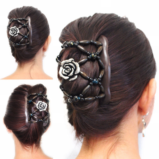 Hair Accessories, Hair Clips for Women with Short, Long, Thick, Thin, Fine Hair Type, Double Hair Combs, Bun Holder, Ponytail, Wooden Combs