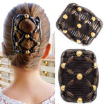 Gift for Mom, Decorative Hair Clip Comb, The Best Hair Accessory, Holds Thick and Long Hair, Wooden Beads, Double Hair Combs