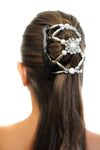 FANCY COMBS Premium Decorative Beaded Double Hair Comb Clip for Women, Bun Maker, Updo, Ponytail & French Twist