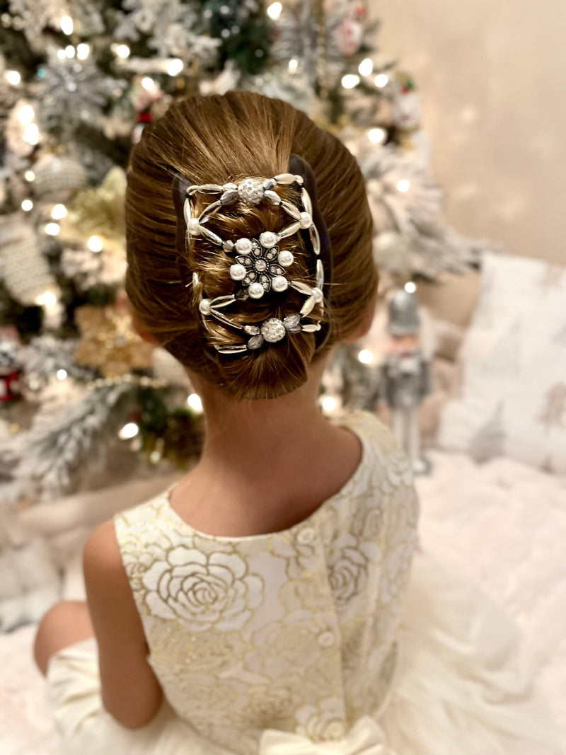 Christmas Gift for Women and Girls, Decorative Double Sided Hair Comb Clip for Thin, Thick, Long or Short Hair Types, Bun Holder, Claw Clip